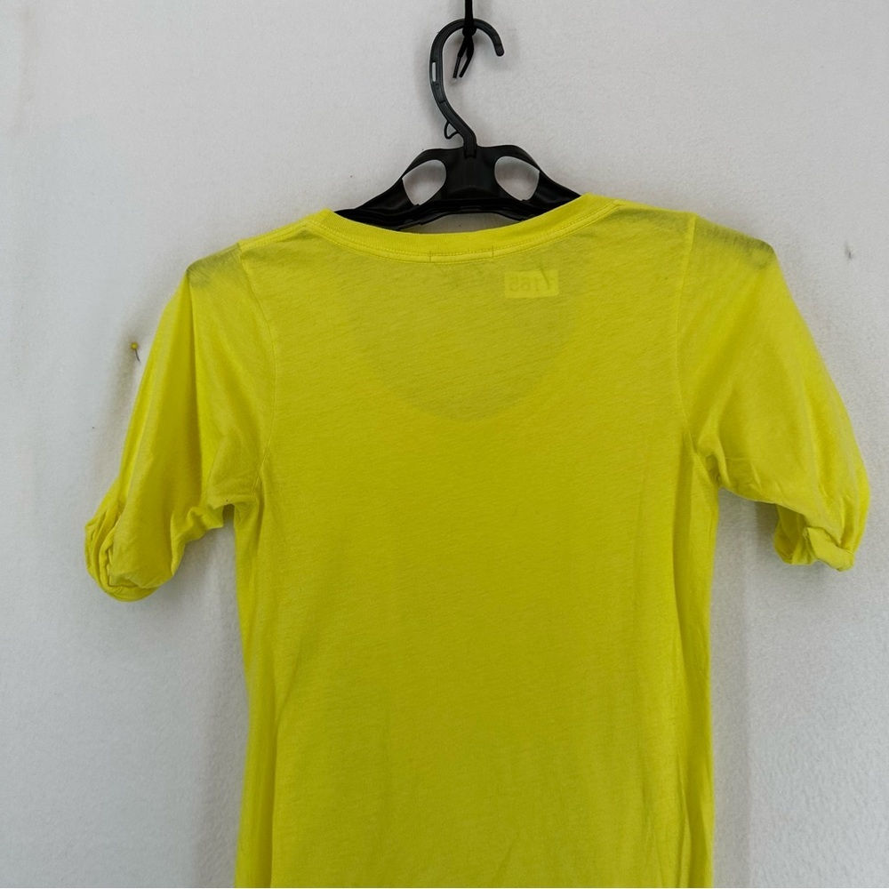 Heritage 1981 Short Sleeve Ruched Sleeve Basic T Shirt Womens Small Yellow‎ - Picture 8 of 9